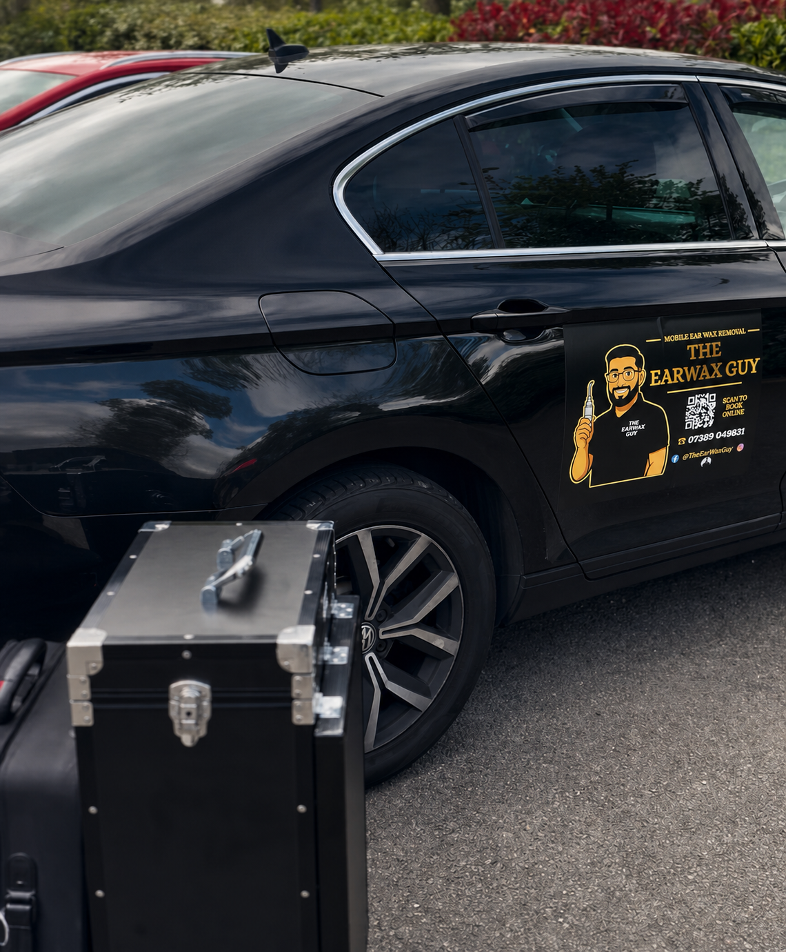 The Earwax Guy mobile service vehicle and equipment